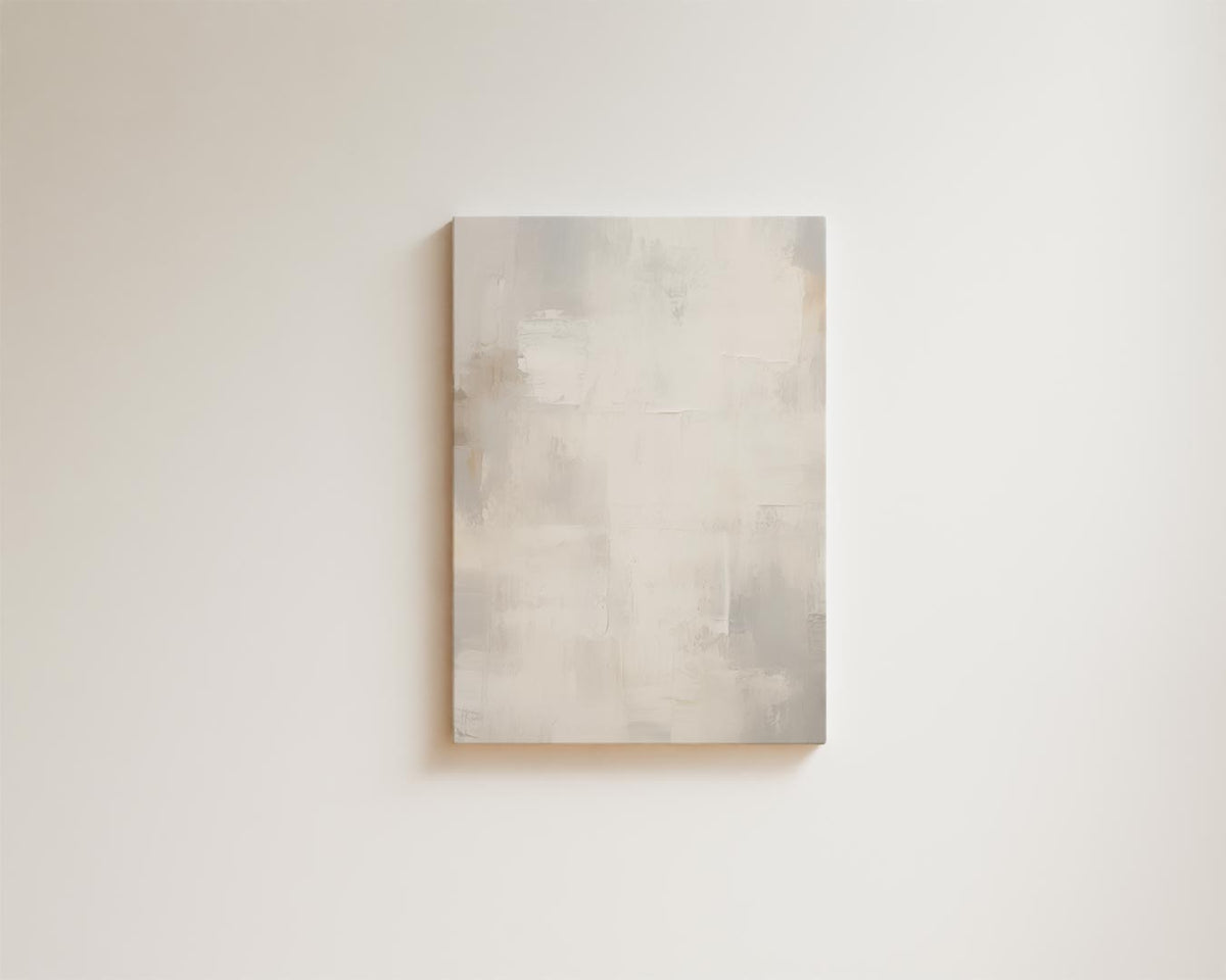 Lichte abstracte structuur – staande wandkunst voor woonkamer of interieur
