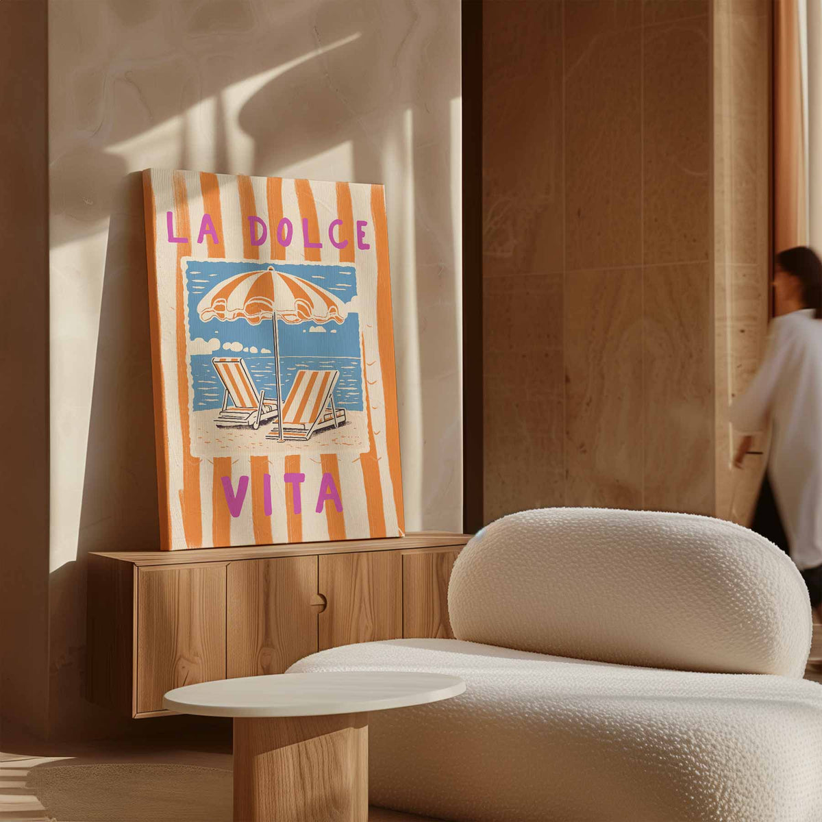 La dolce vita aan zee – dibond wanddecoratie in staand formaat