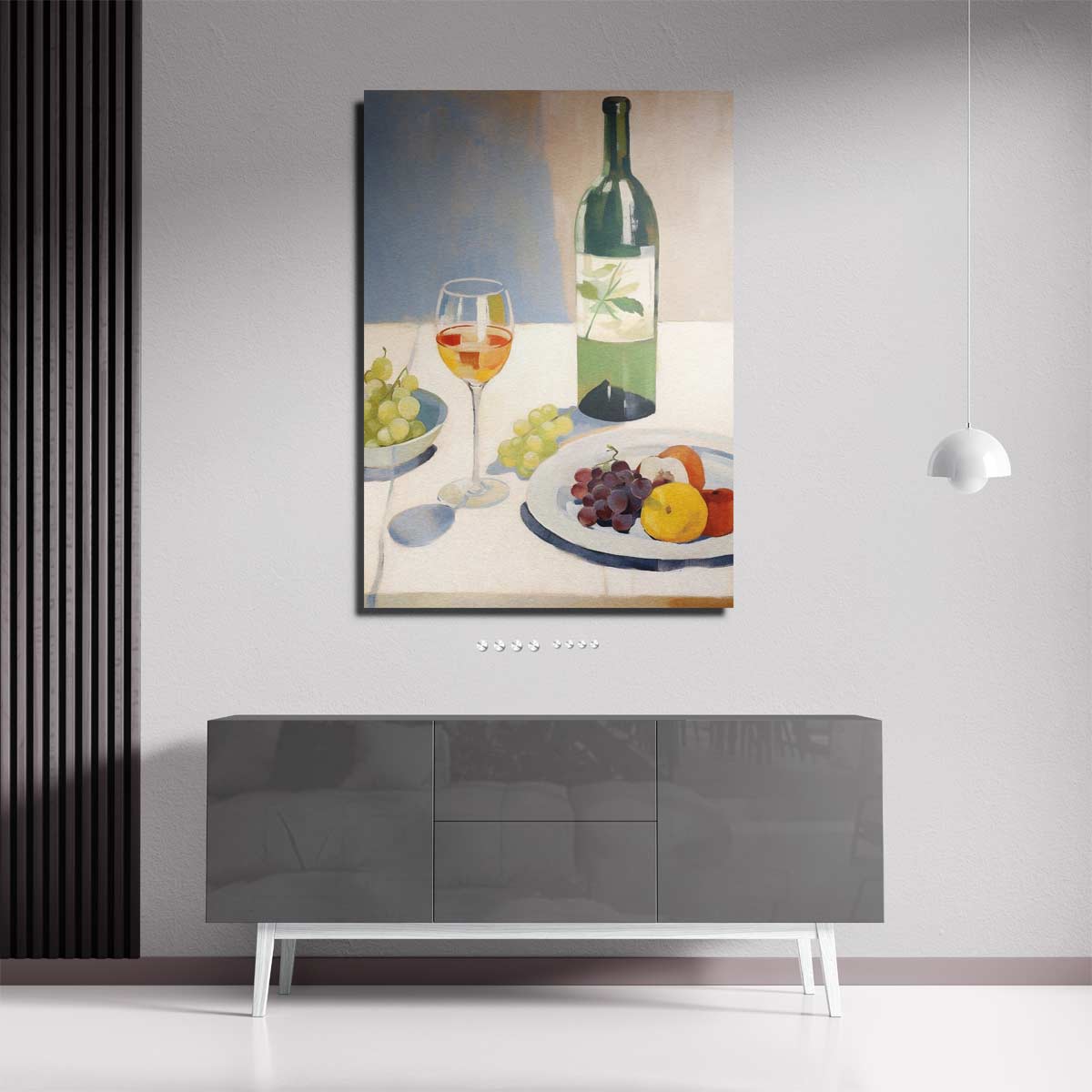 Stilleven met Wijn en Vruchten – portret kunstwerk als wanddecoratie, afbeelding 18