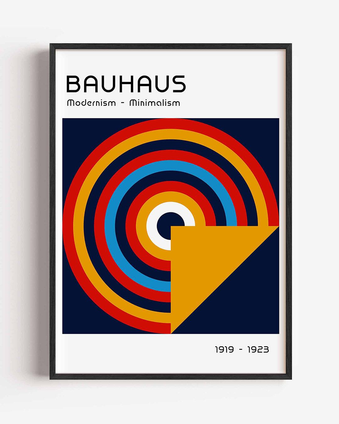 Cirkelvormen en lijnen – staande Bauhaus poster als wanddecoratie