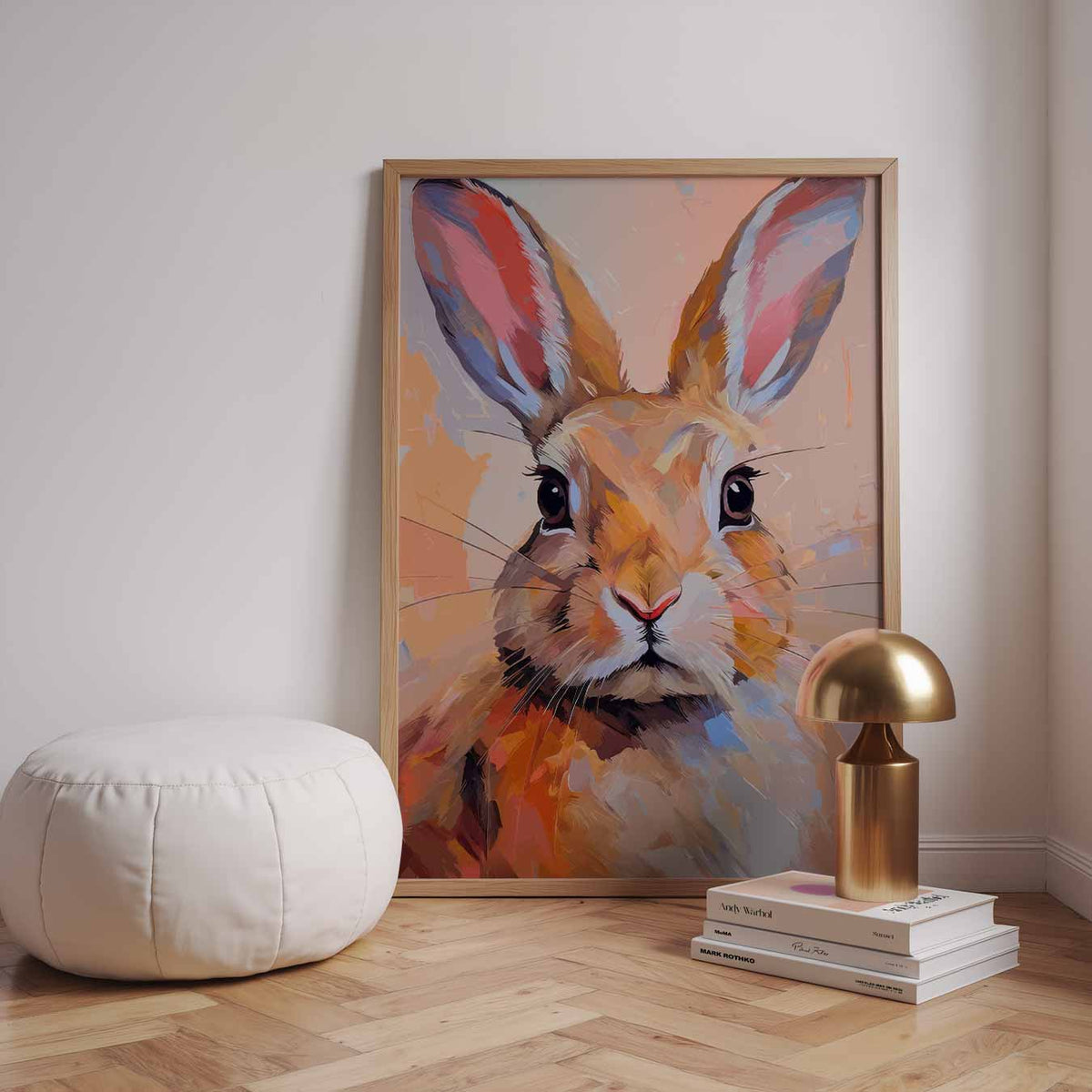 Dromerige Konijnenposter – dieren poster in staand formaat