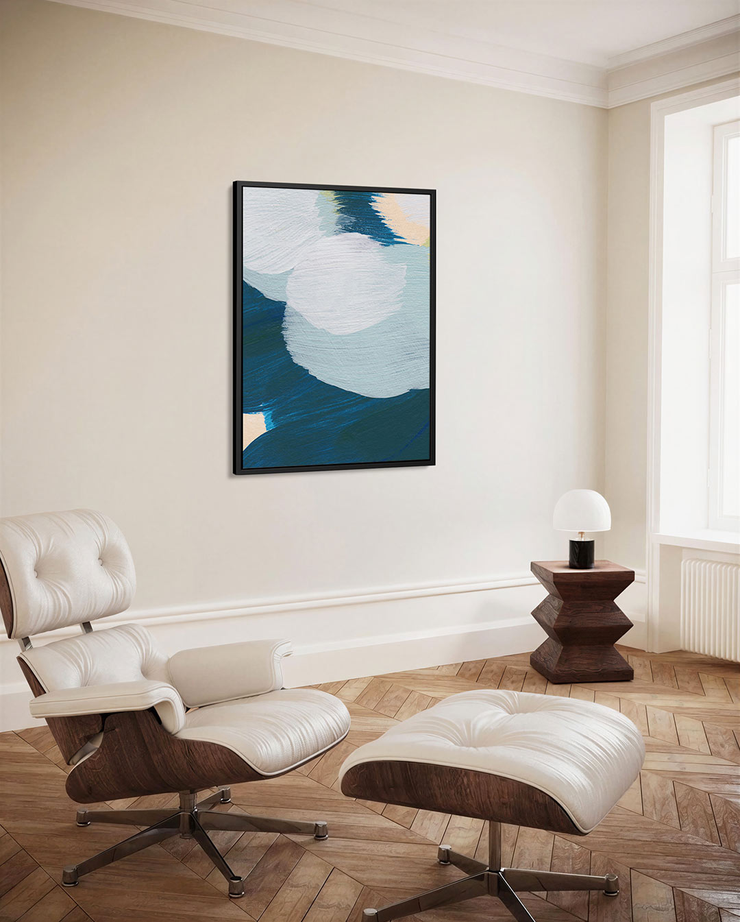 Organische kleurencompositie – decoratief kunstwerk voor aan de muur