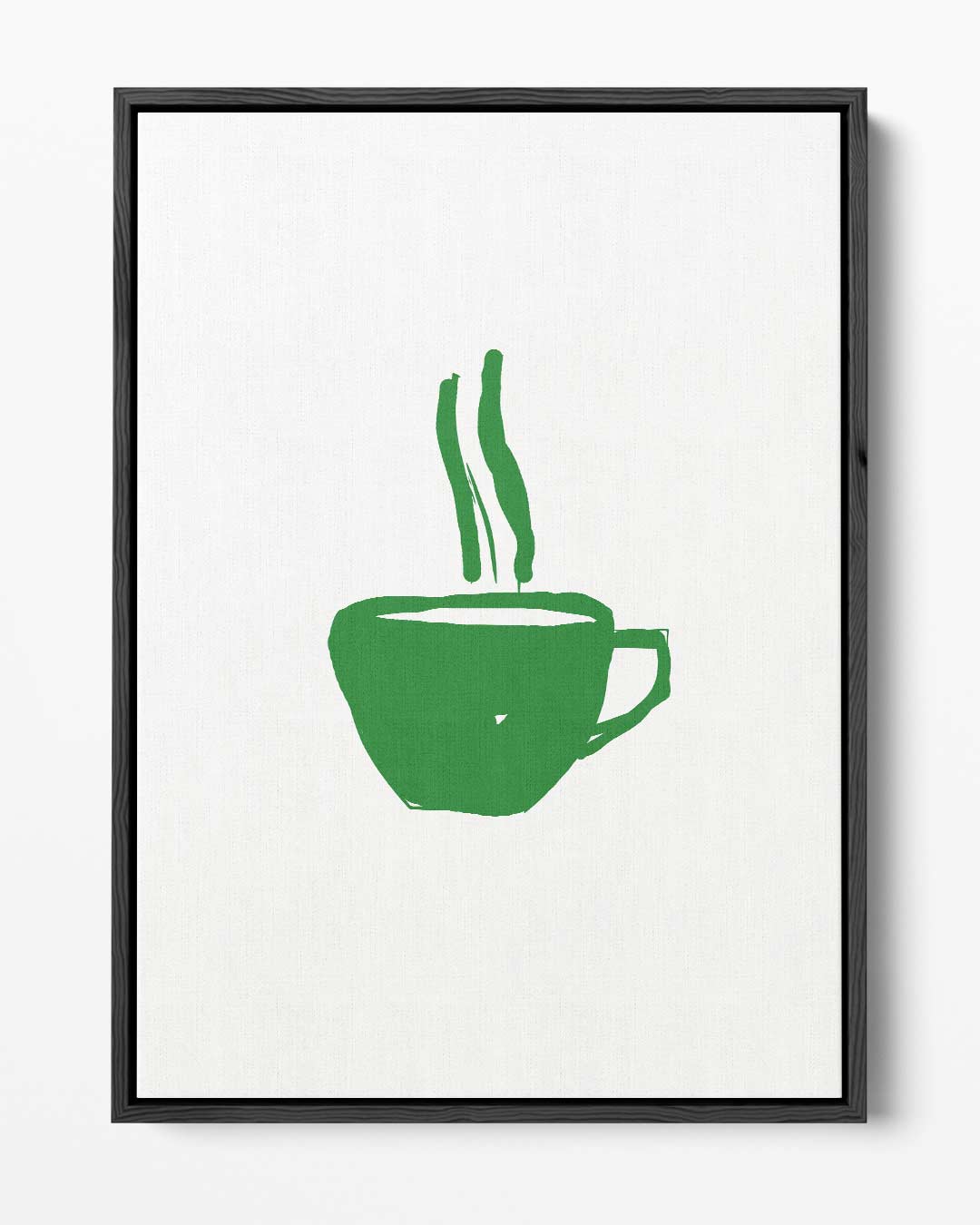 Groene Koffiekop Illustratie – portret kunstwerk als wanddecoratie