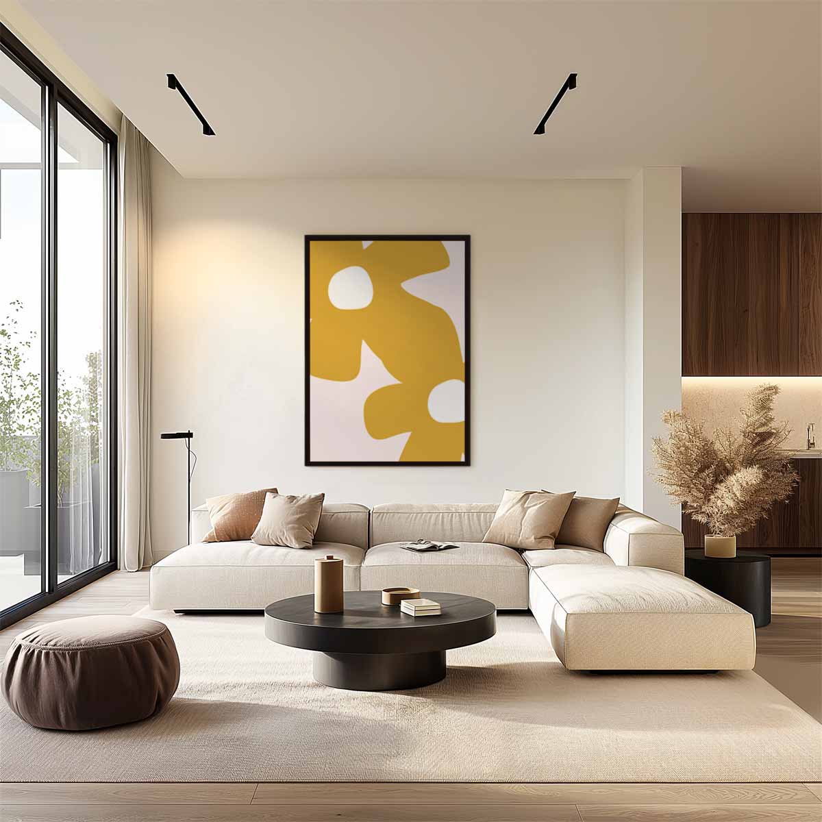 Bloemen in het Zonnegeel – staand kunstwerk voor modern interieur