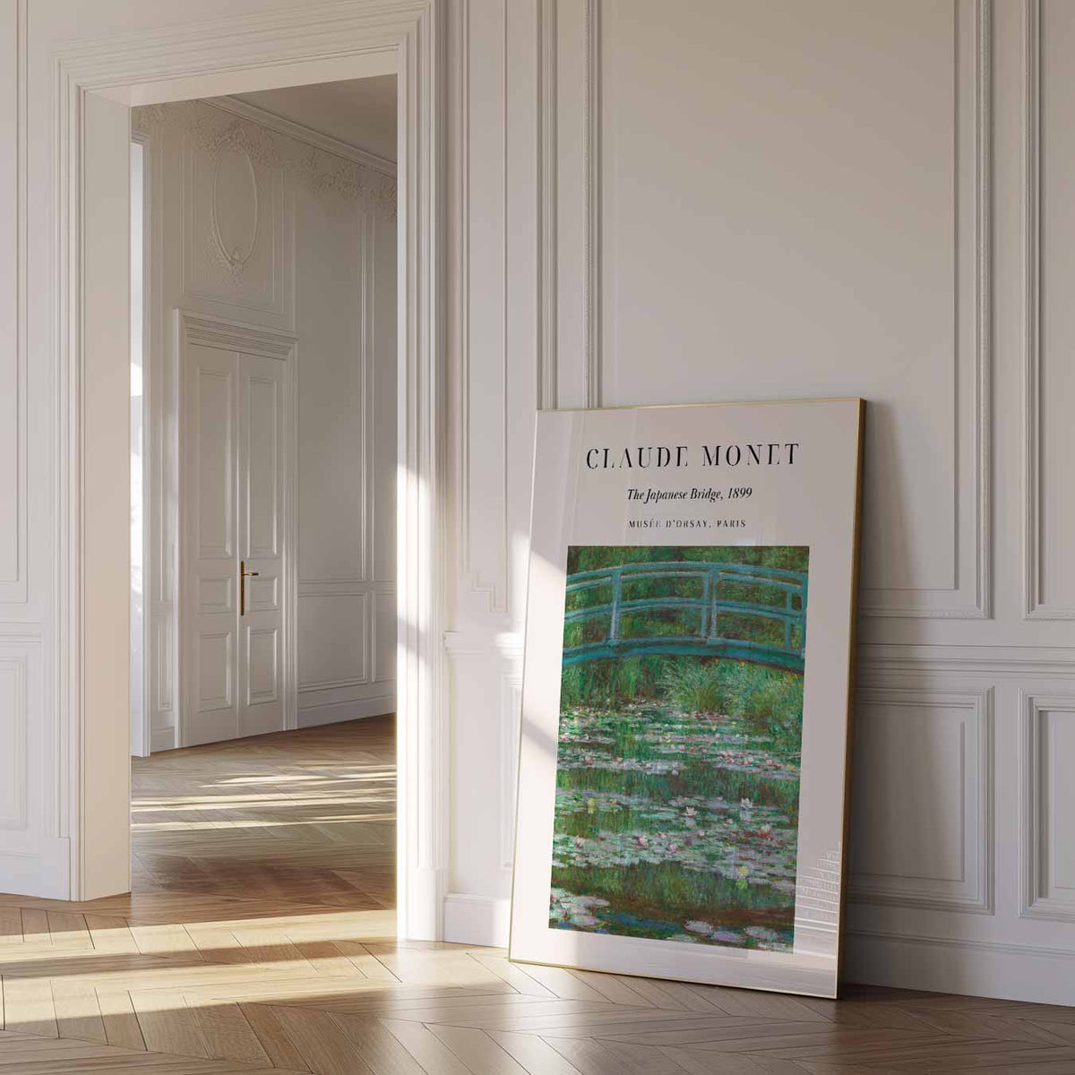 Monet's Betoverende Japanse Brug – urban poster in staand formaat
