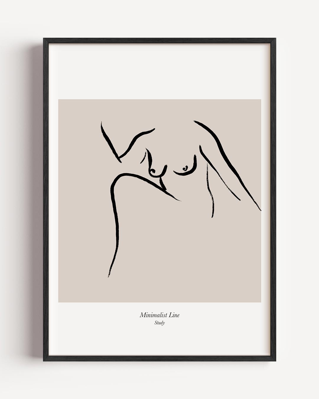 Minimalistische Lijntekening Vrouw – lijntekening portret poster als wanddecoratie
