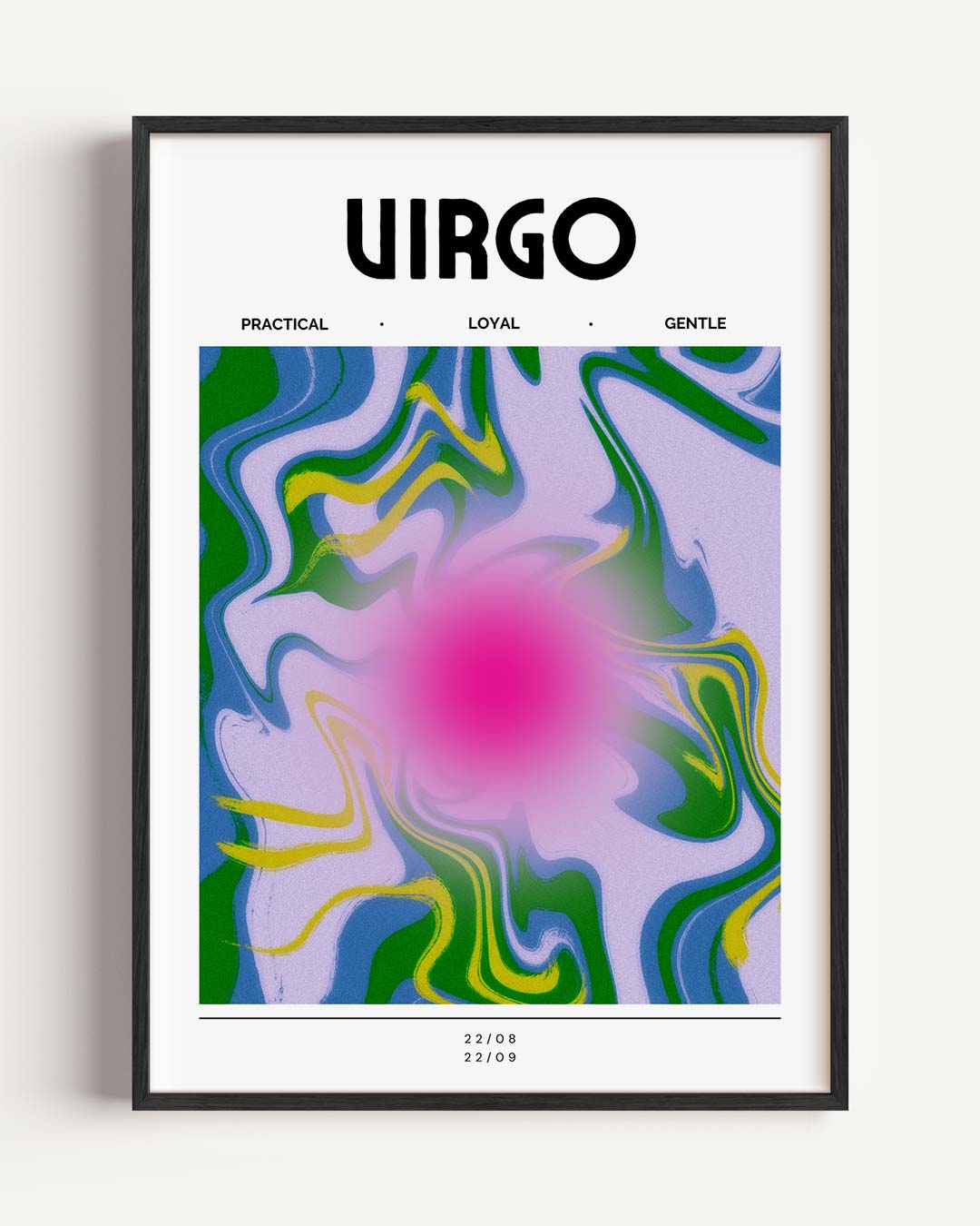 Virgo – mindful portret poster als wanddecoratie