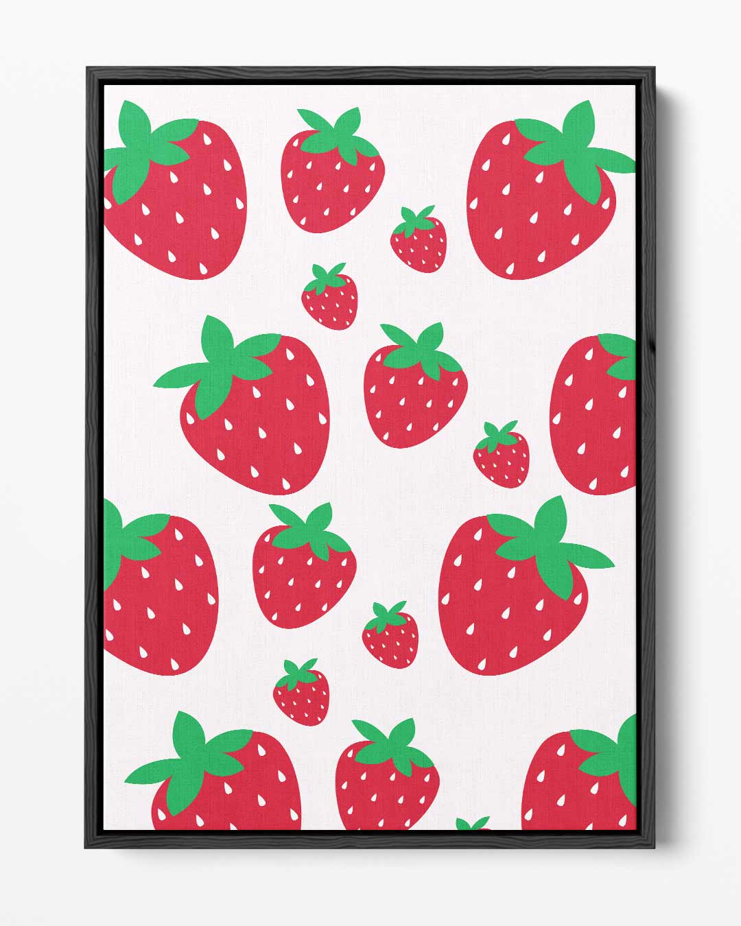 Aardbeien Liefde Wanddecoratie – portret kunstwerk als wanddecoratie