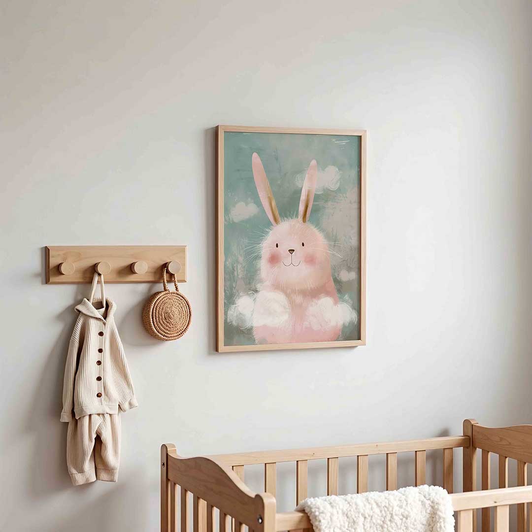 Schattige konijn – kinderposter in staand formaat