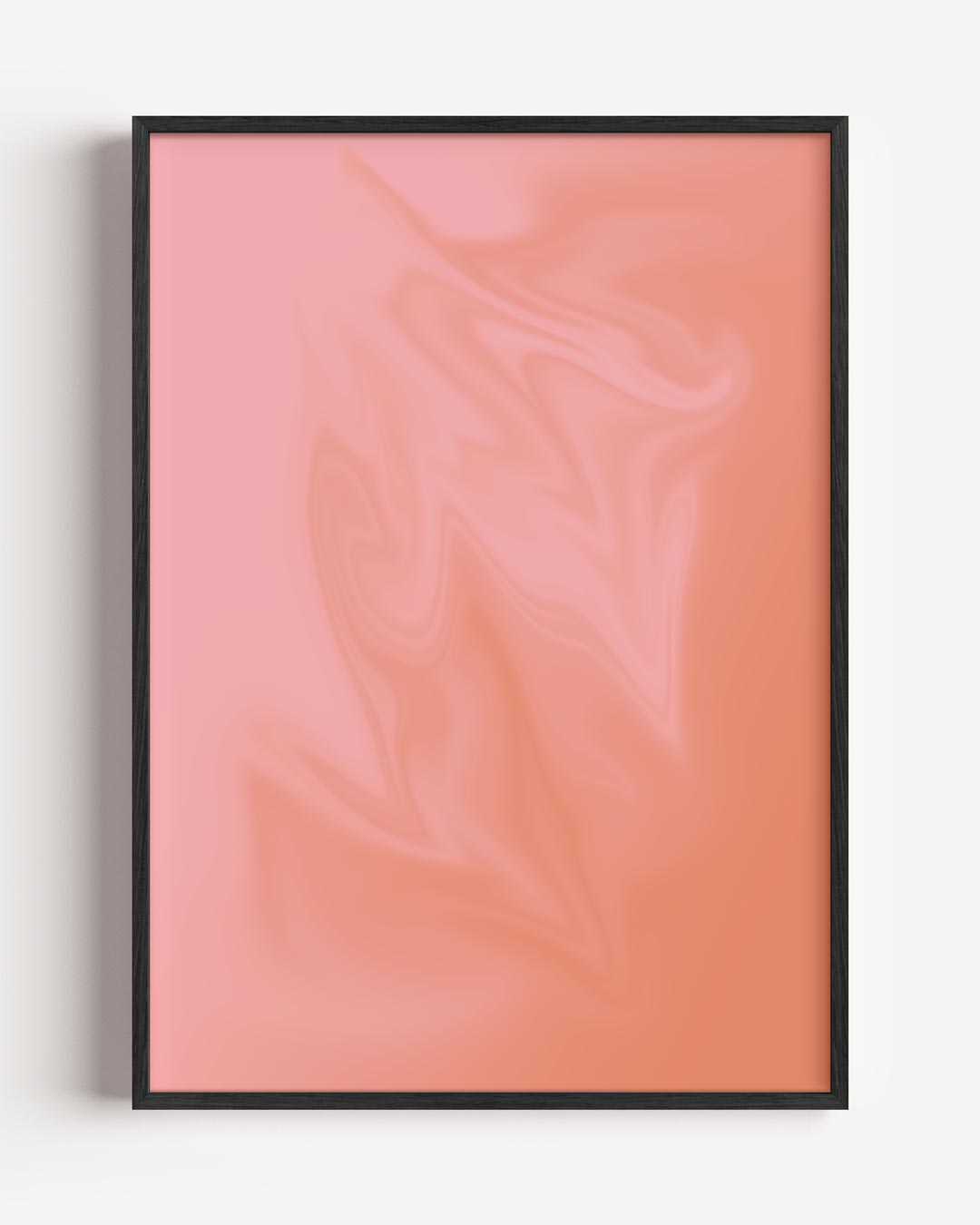 Dromerige Perzik Abstract – kleurrijke abstracte portret poster als wanddecoratie
