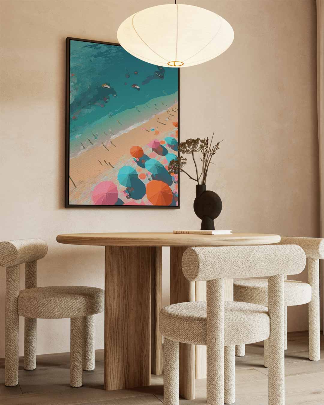 Zomerse Stranddag – staand kunstwerk voor modern interieur