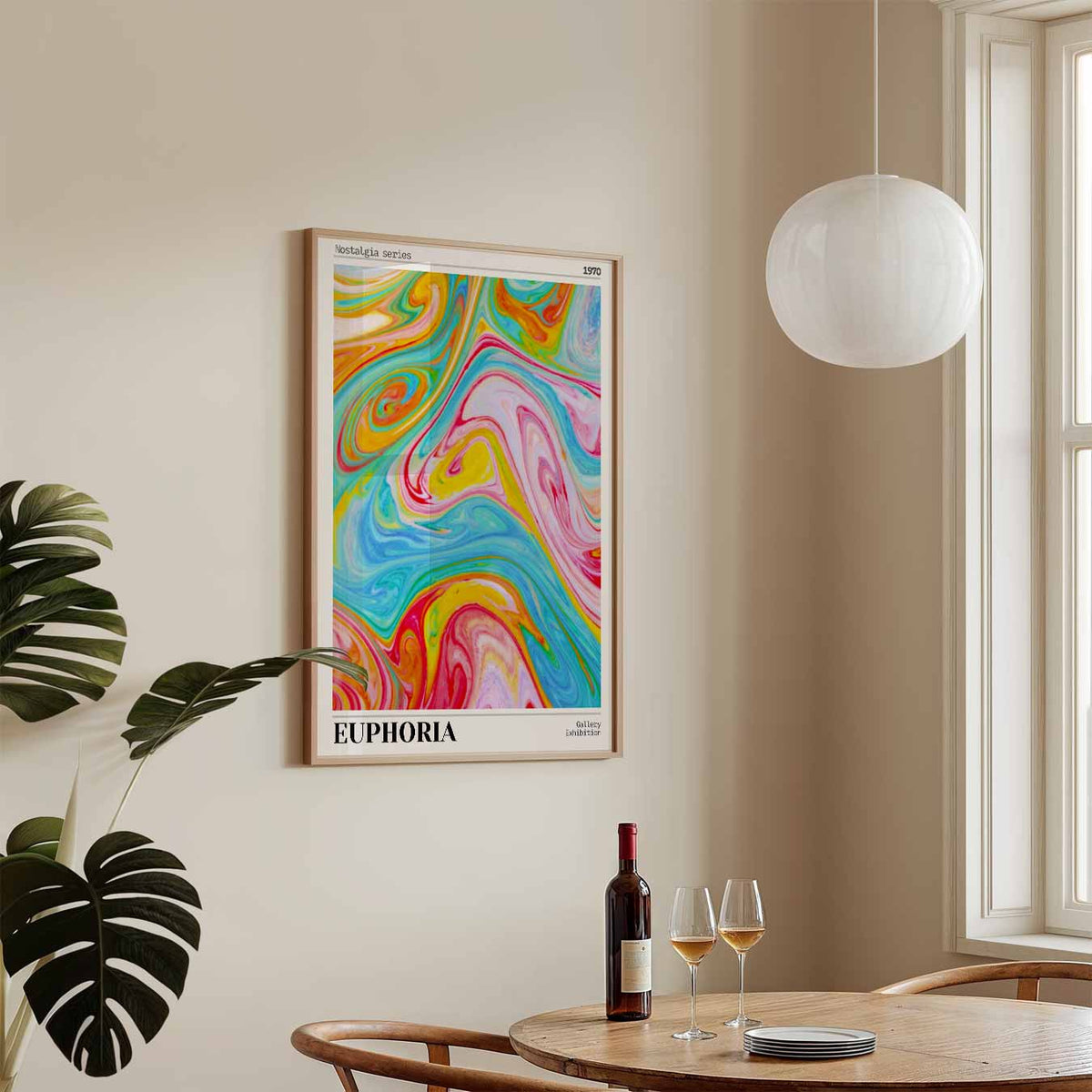 Vibrante Nostalgie – staande Popart wanddecoratie van WallArtistic