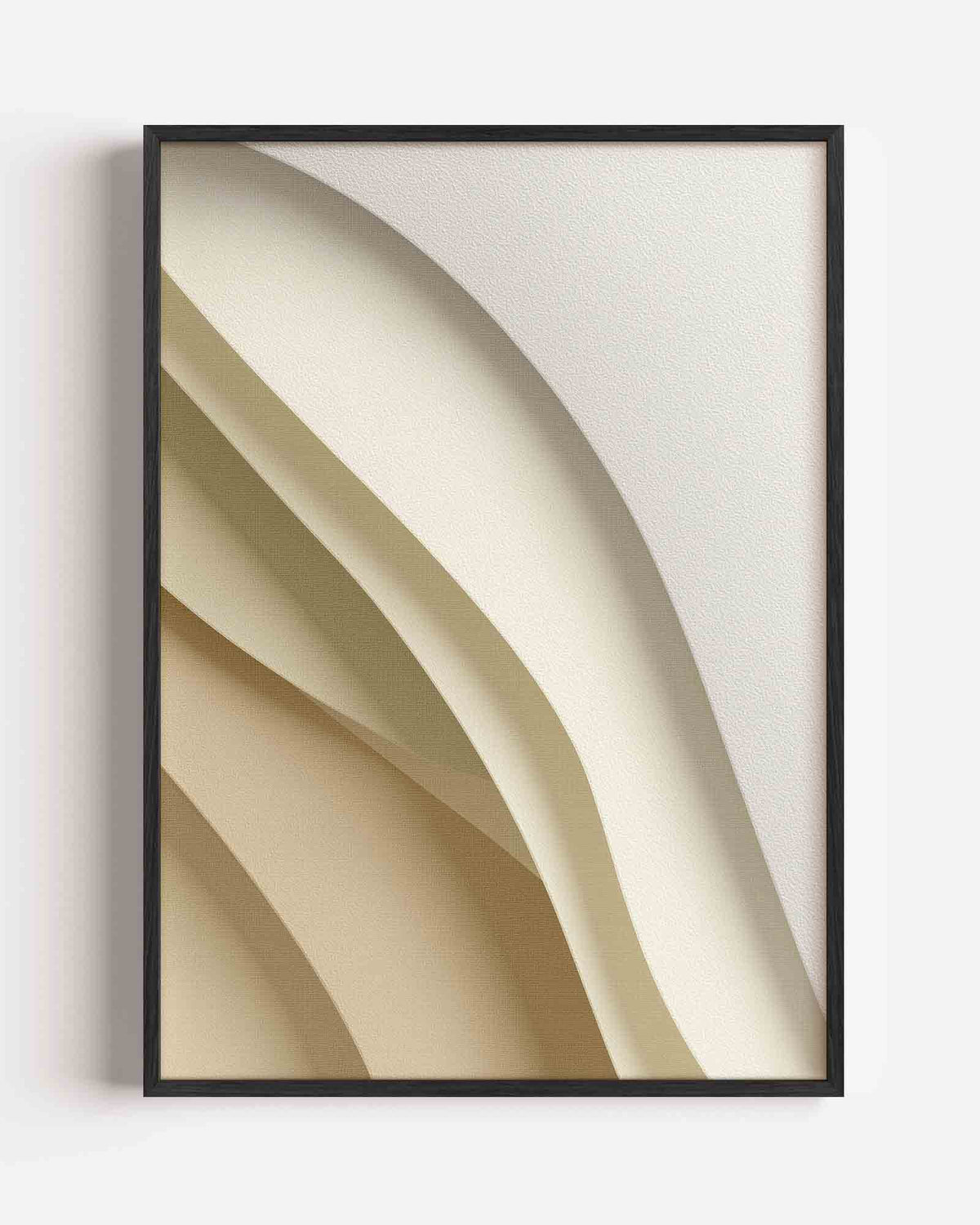 Golvende beige vormen – abstracte portret poster als wanddecoratie