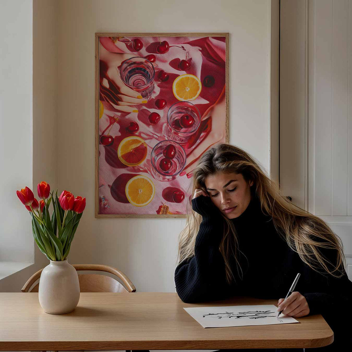 Zomerse Fruit Vibes – Popart poster als moderne urban wanddecoratie