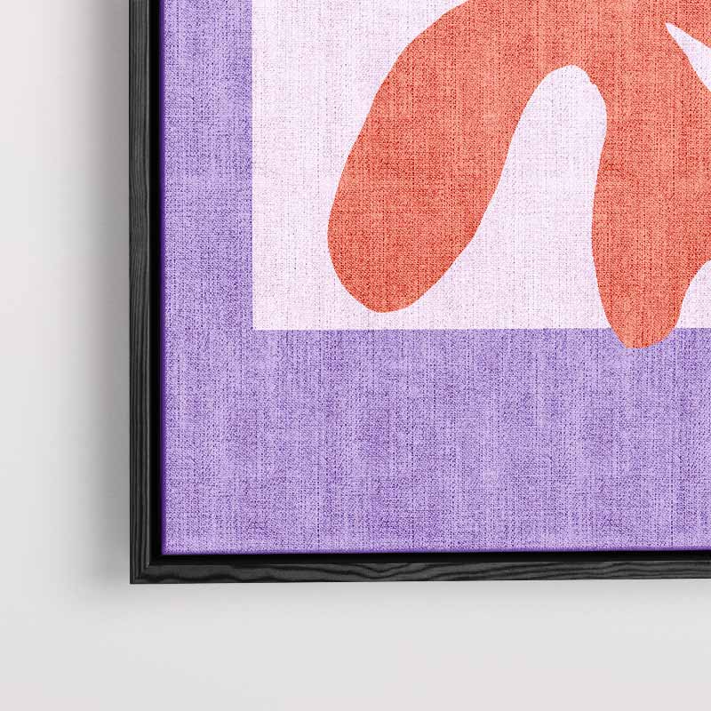 Vrolijk Abstract Design – kunstwerk met zwarte baklijst