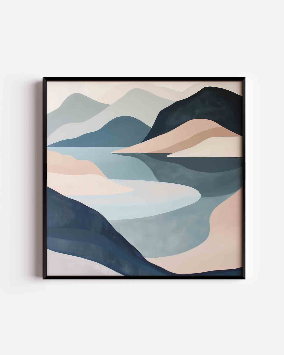 Landschap met bergen – design vierkante poster als wanddecoratie