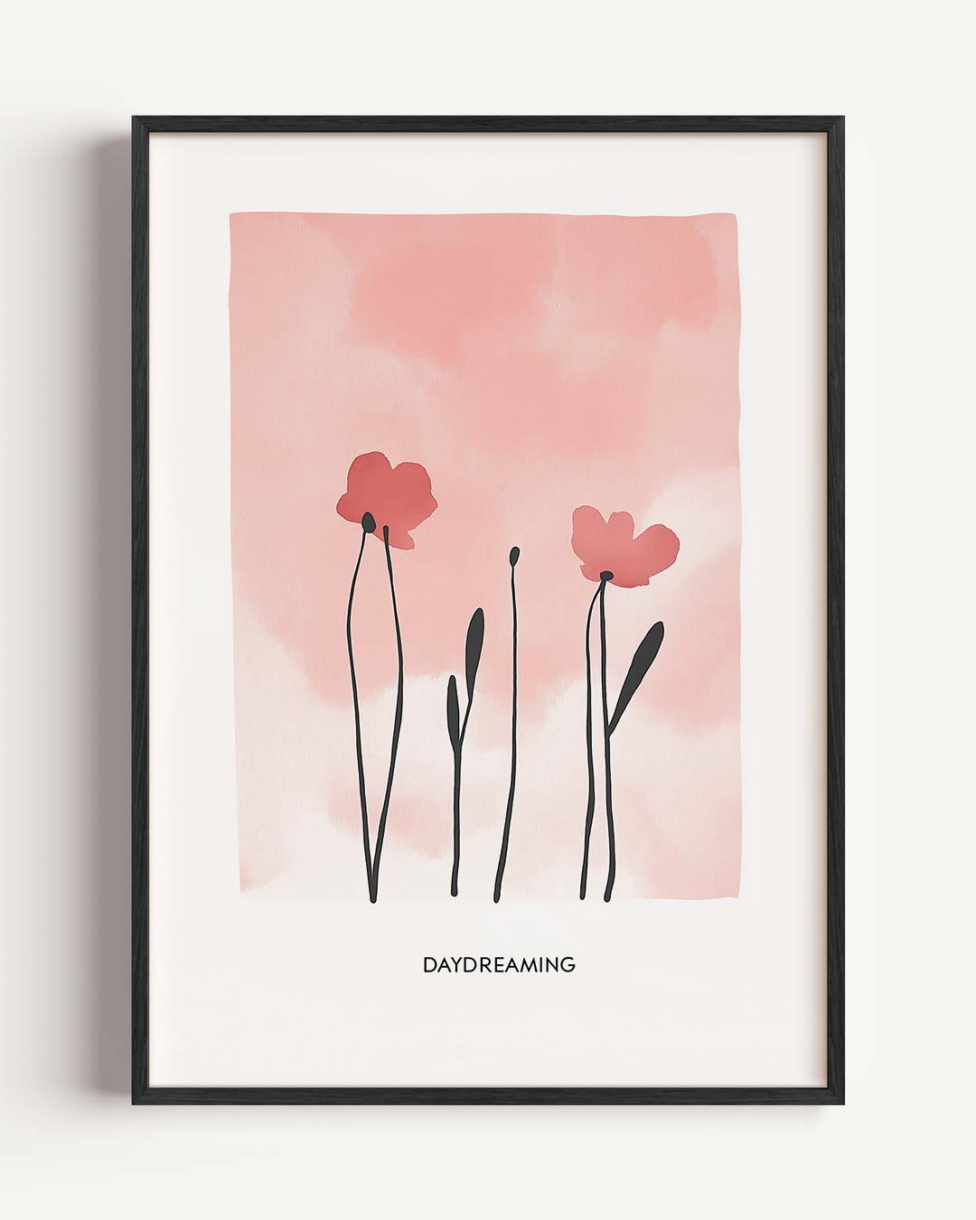 Dromerige Bloemen – kids portret poster als wanddecoratie