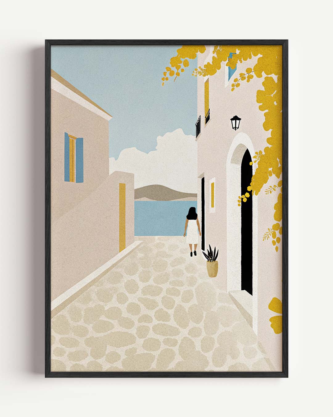 Dromerige Mediterraanse Escape – zomer portret poster als wanddecoratie