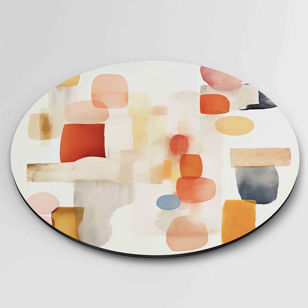 Abstracte vormen – ronde textuur wanddecoratie van WallArtistic