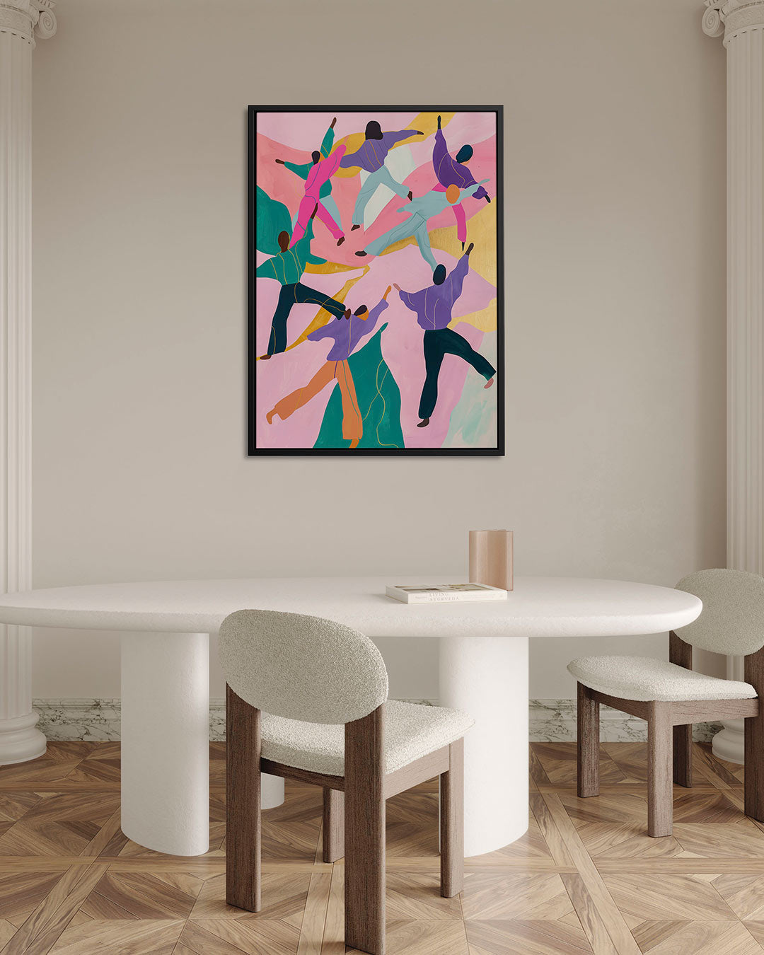 Dansende figuren – staand wanddecoratie kunstwerk