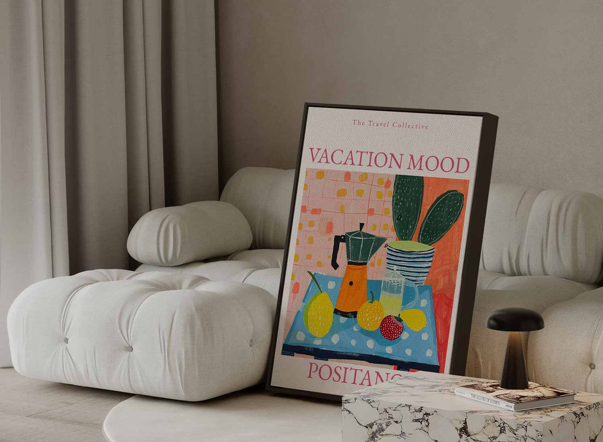 Zomerse Positano Vibes – dibond kunstwerk als wanddecoratie