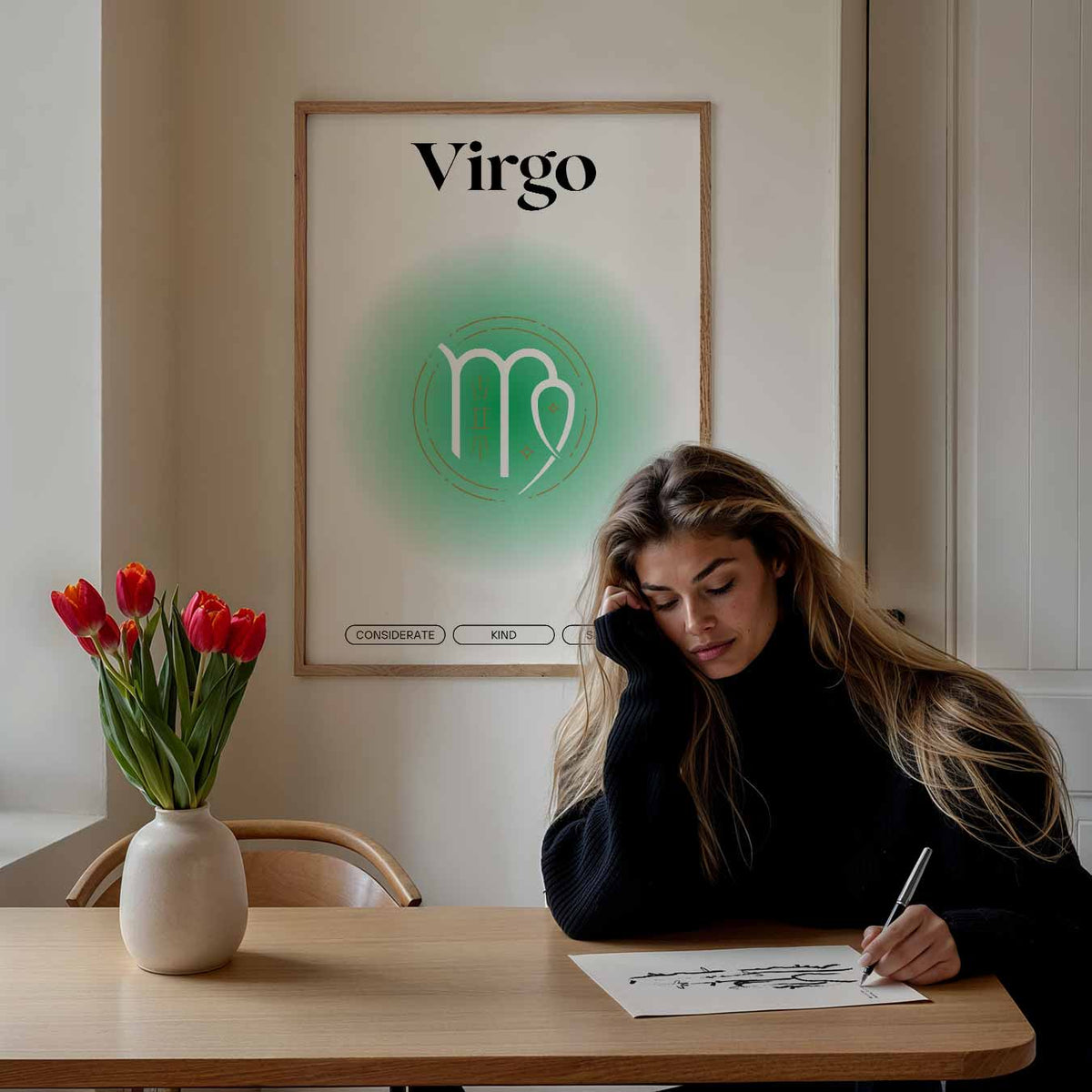 Virgo Zodiac – mindful portret poster, afbeelding 7