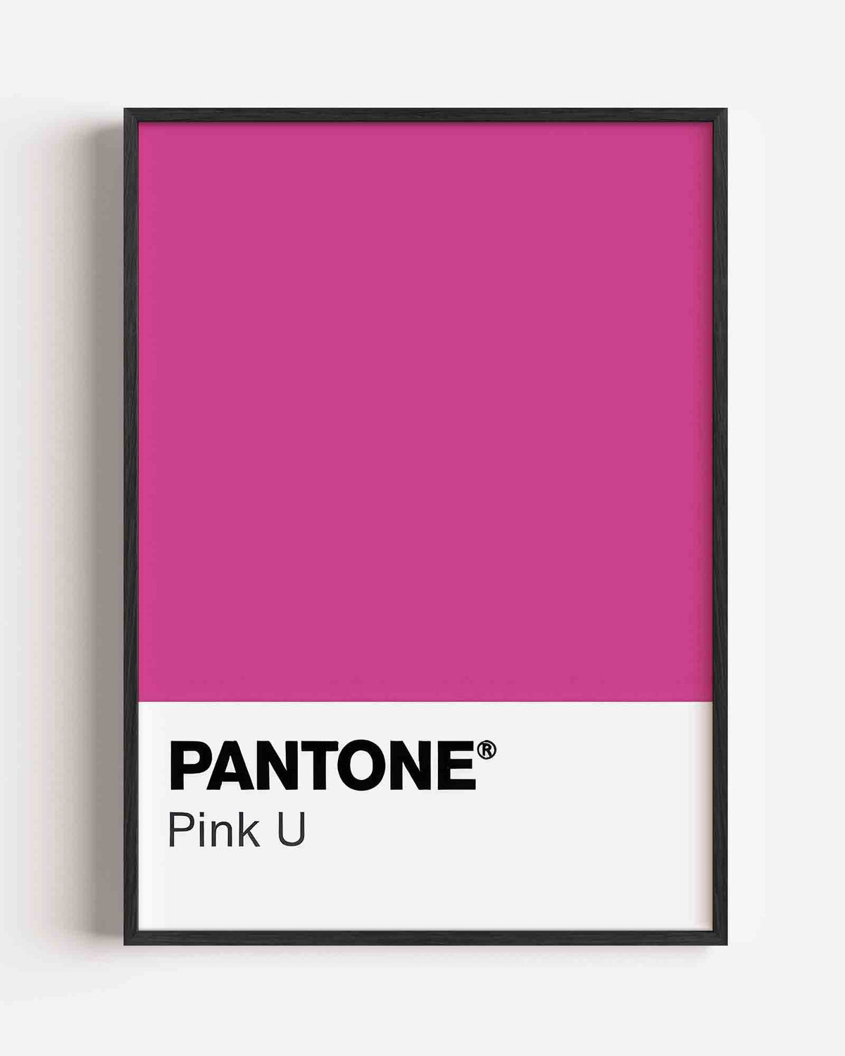Pantone pink – kleurrijke abstracte portret poster als wanddecoratie