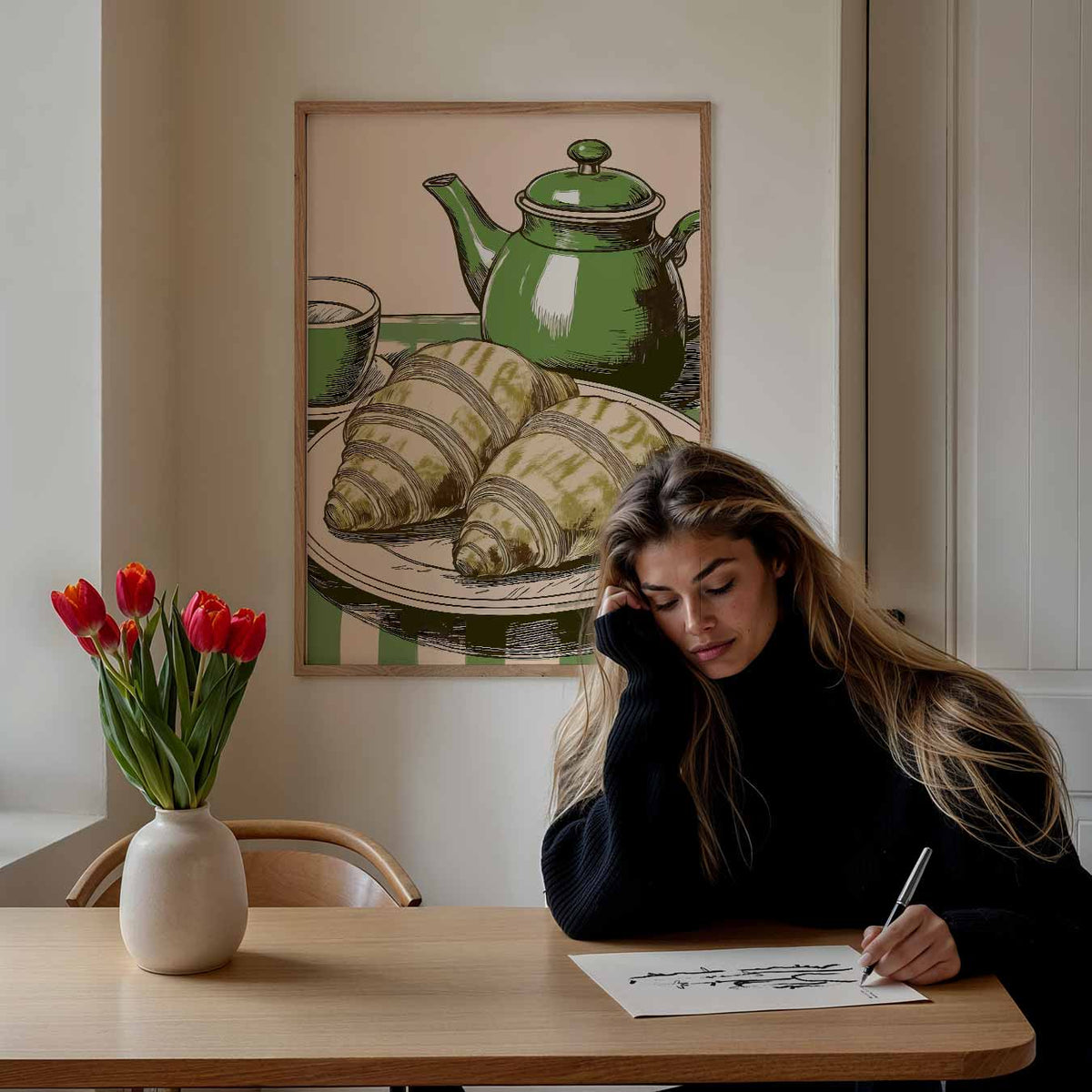 Franse Ontbijt Charme – keuken portret poster, afbeelding 7