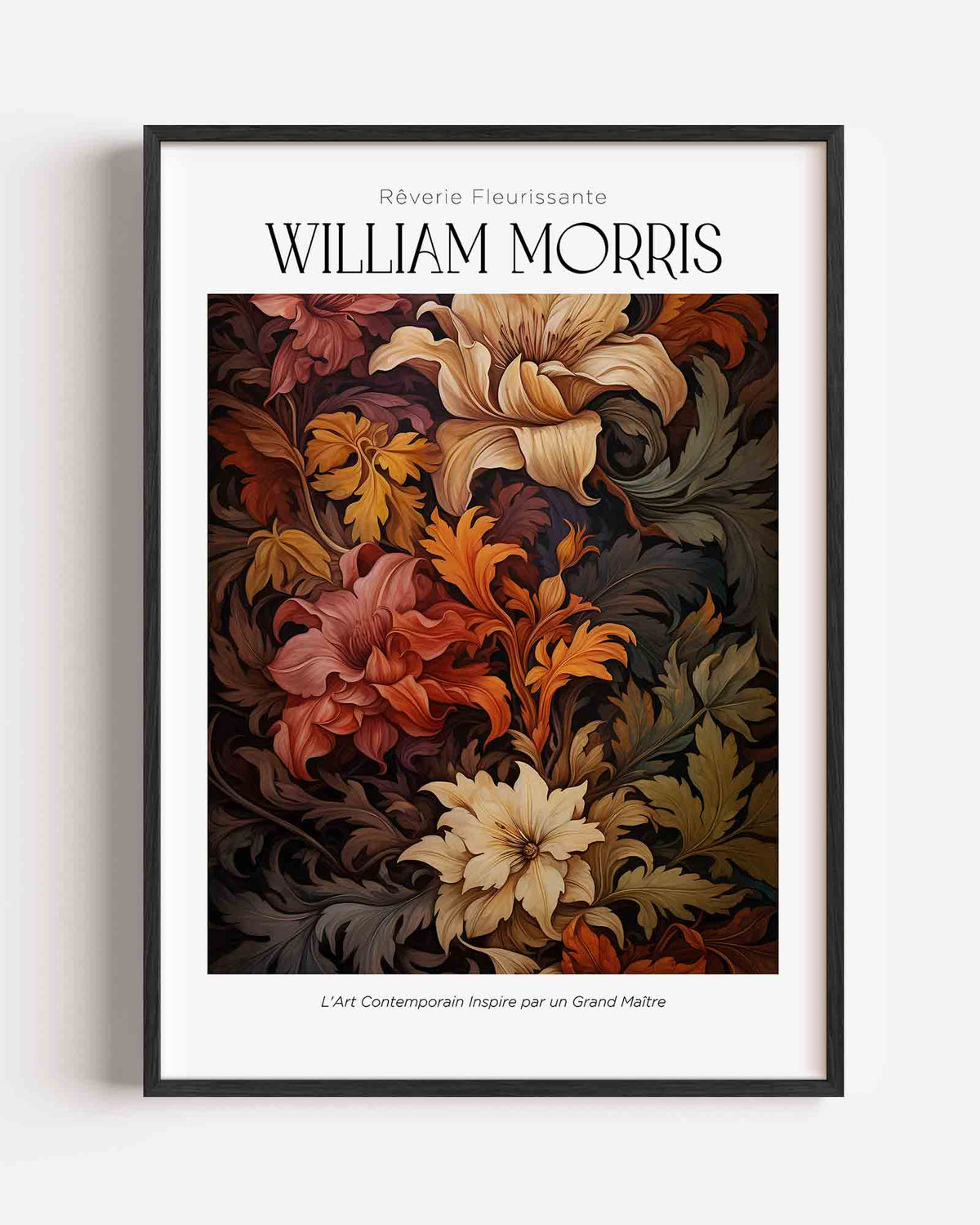 Bloemen en bladeren – William Morris portret poster als wanddecoratie