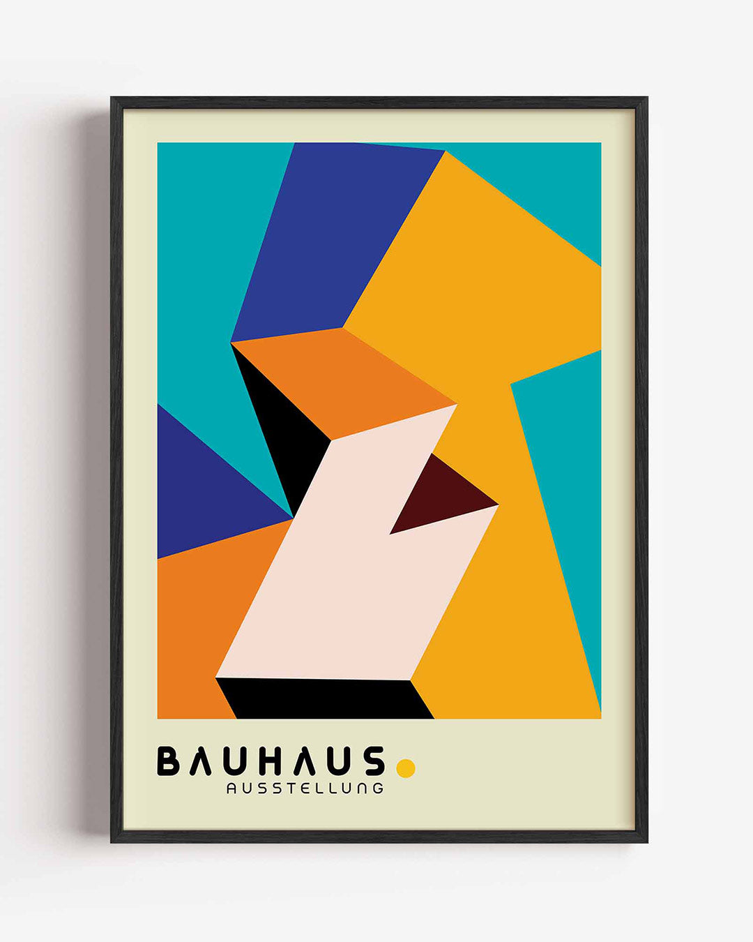 Vorm en kleur – staande Bauhaus poster als wanddecoratie