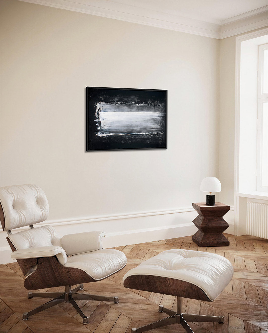 Horizontale streken – alternatieve weergave van het kunstwerk