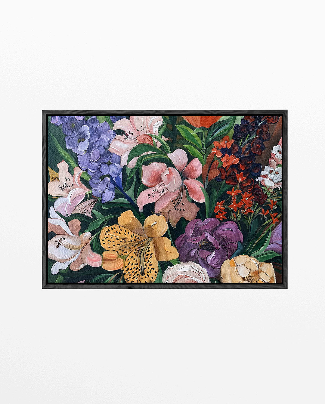 Bloemrijke kleurenpracht – Bloemen kunstwerk – liggend bloemen kunstwerk