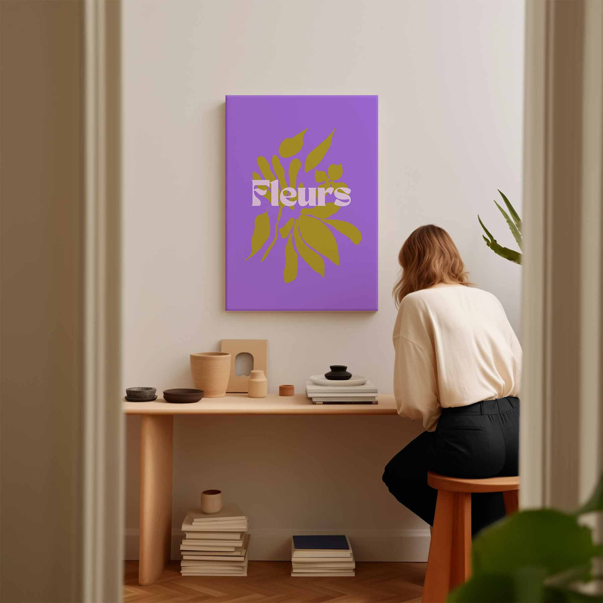 Vrolijke Bloemenpracht – staand kunstwerk voor modern interieur