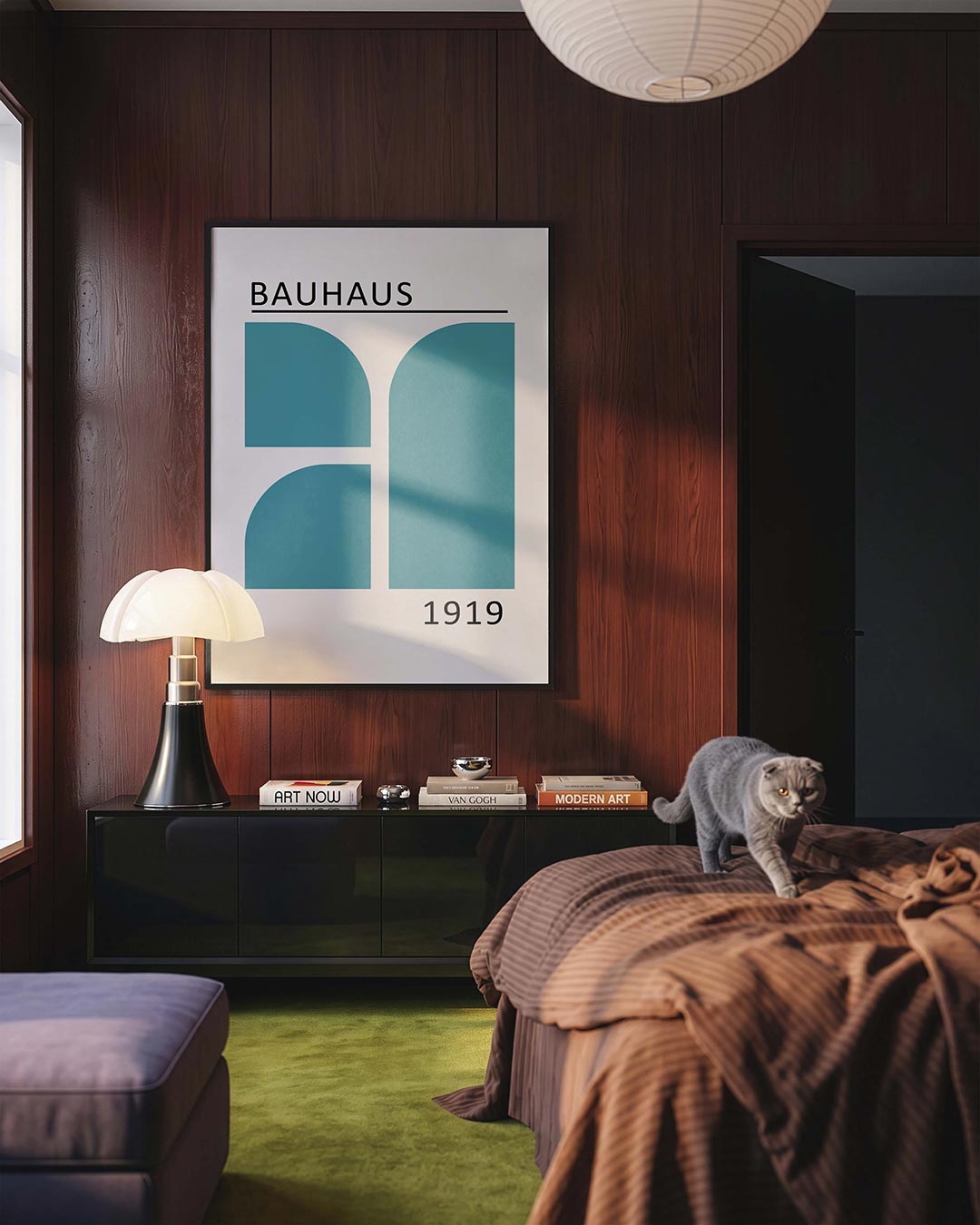 Vorm en balans – geometrische Bauhaus poster in staand formaat