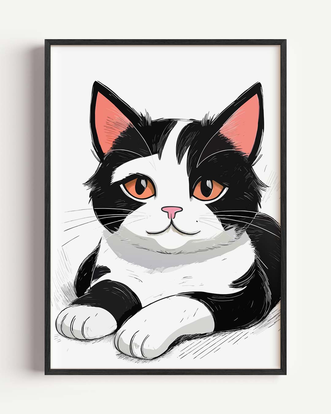 Schattige Kattenposter – dieren portret poster als wanddecoratie