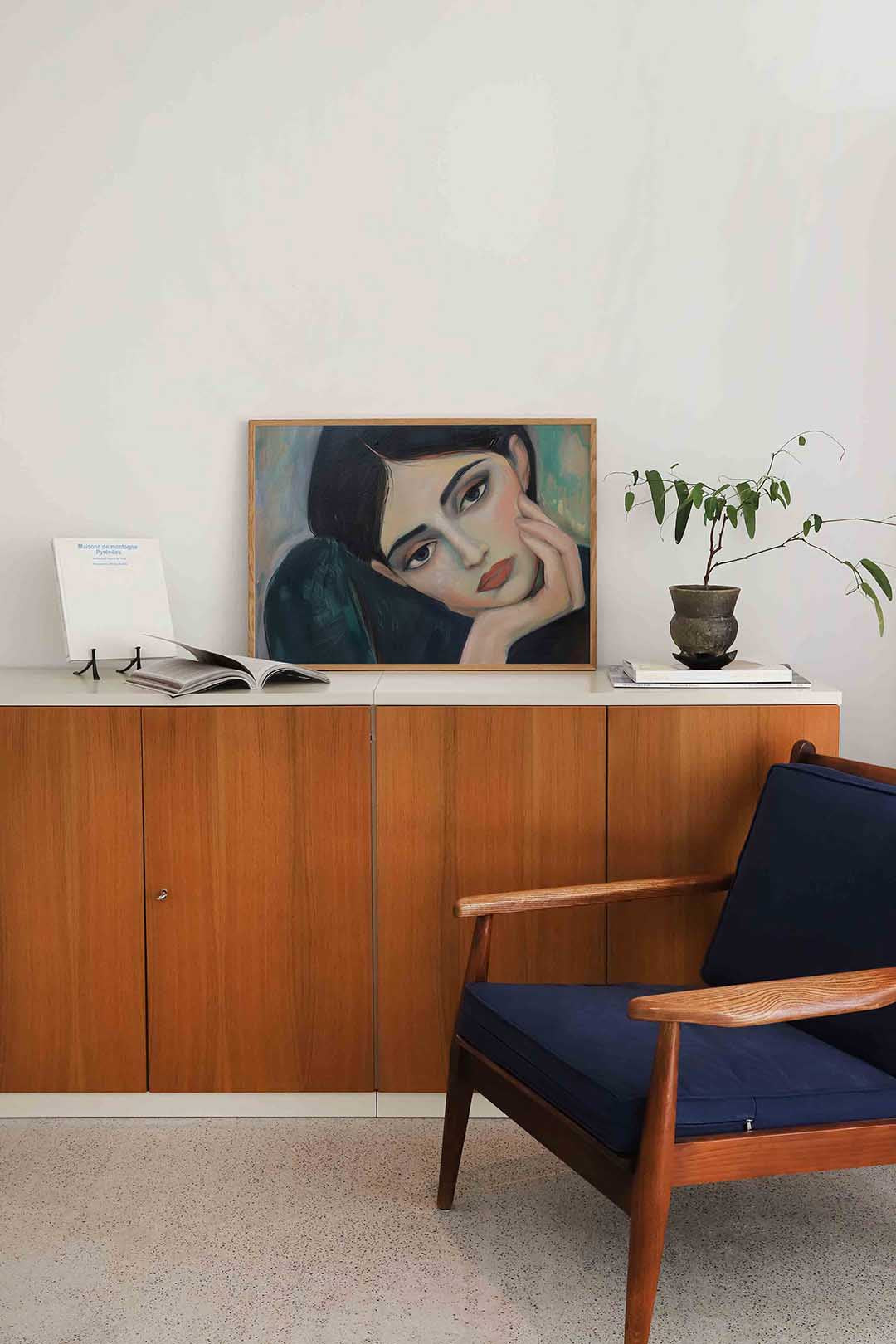 Vrouwelijk portret – moderne landscape wanddecoratie van WallArtistic