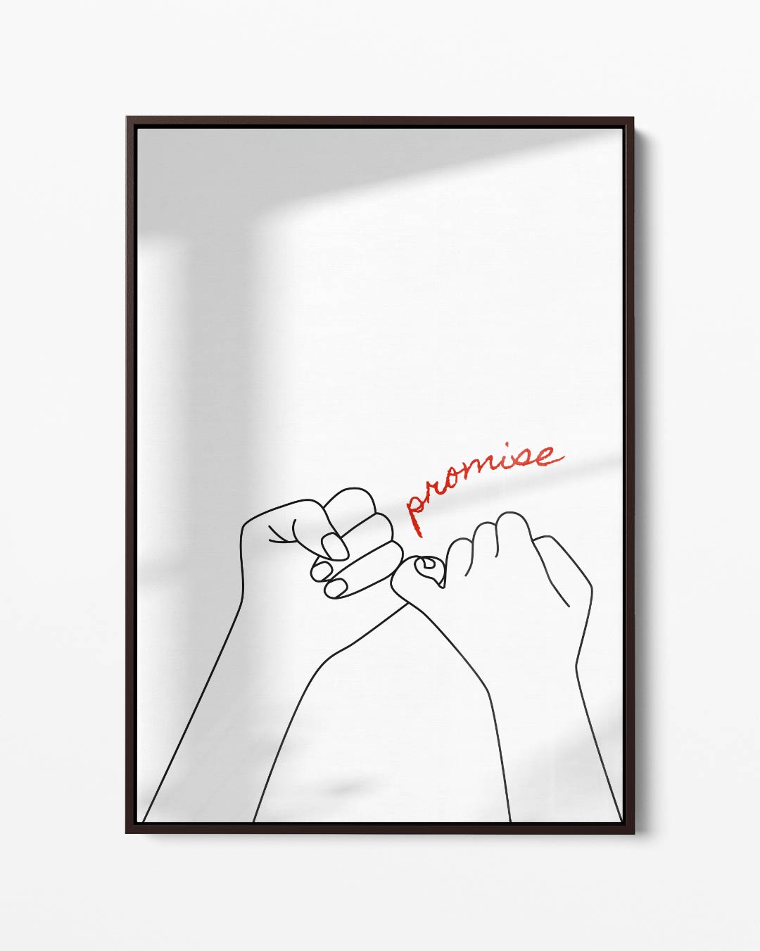 Pinky Promise Illustratie – portret kunstwerk als wanddecoratie