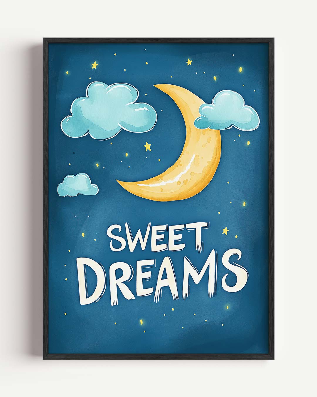 Sweet Dreams Nachtposter – kids portret poster als wanddecoratie