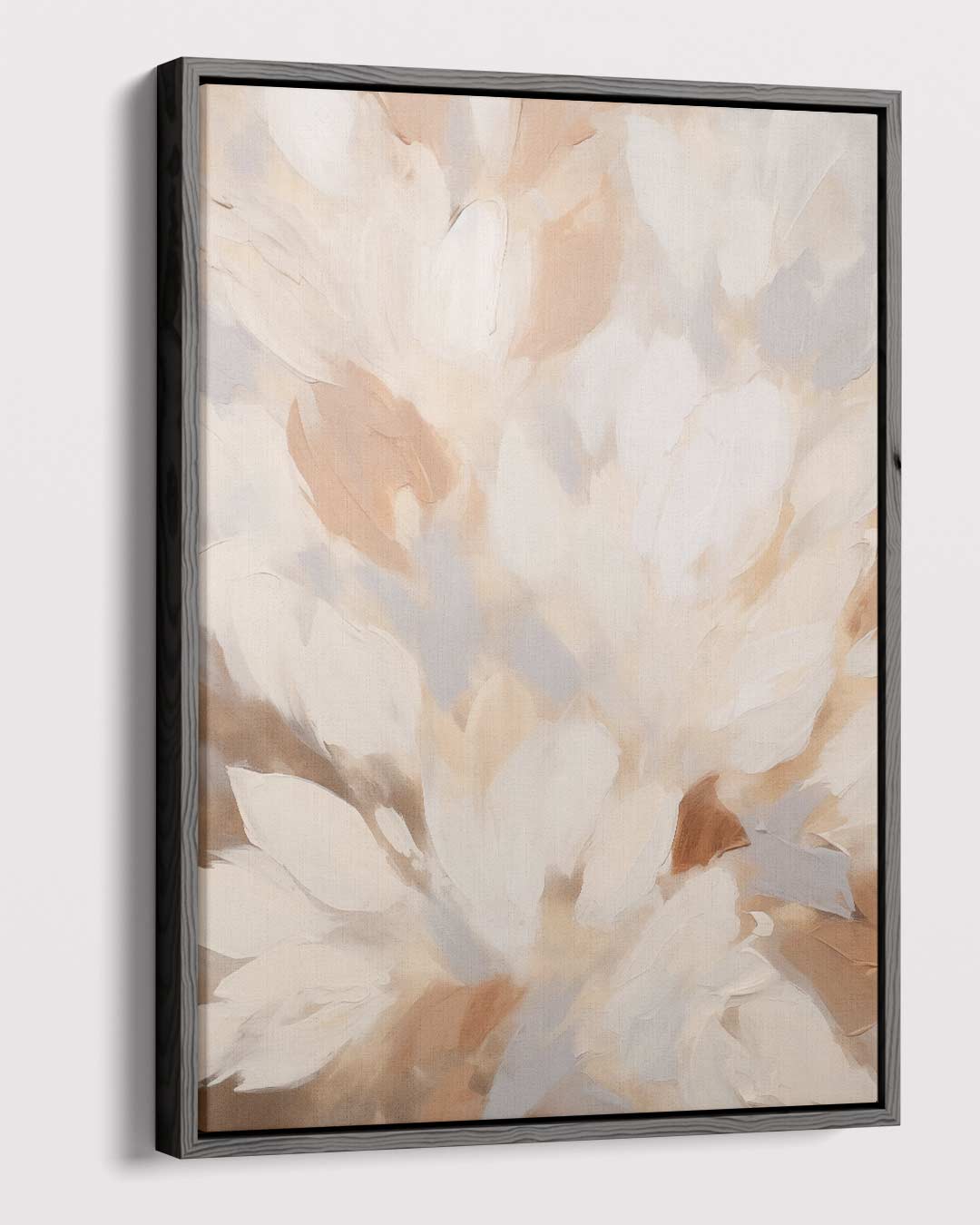 Bloemen in Neutrale Tinten – dibond kunstwerk als wanddecoratie