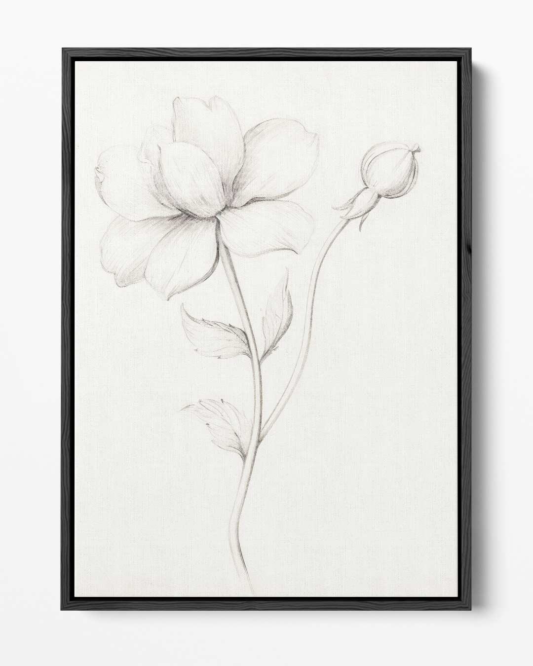 Elegante Bloemen Schets – portret kunstwerk als wanddecoratie