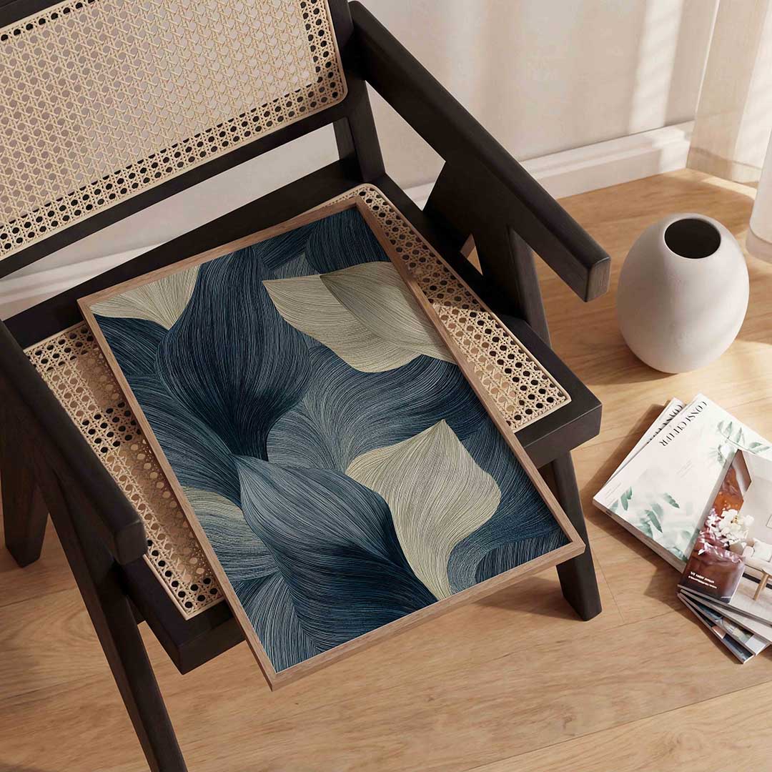 Bladmotief – abstracte wandkunst als portret poster