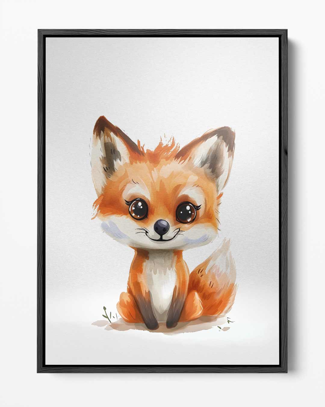 Schattige Vos Illustratie – portret kunstwerk als wanddecoratie