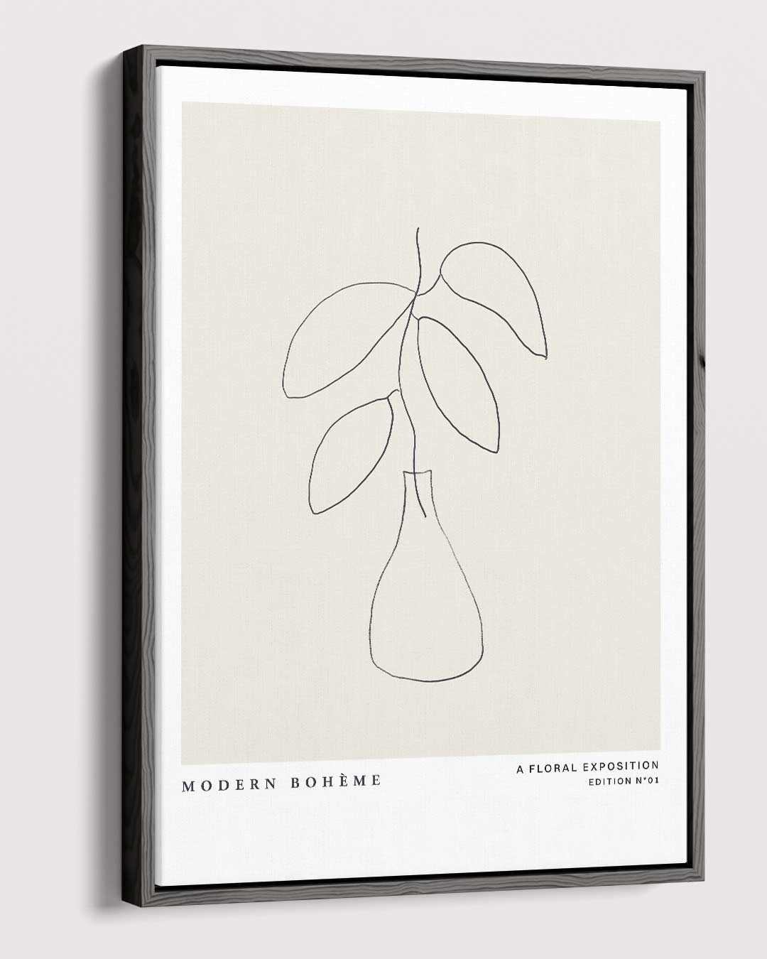 Modern Boho Lijntekening – canvas wanddecoratie in portret formaat