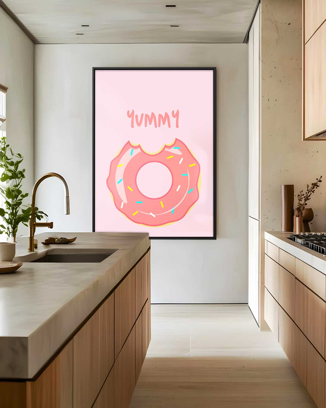 Donut Droom – dibond wanddecoratie in staand formaat