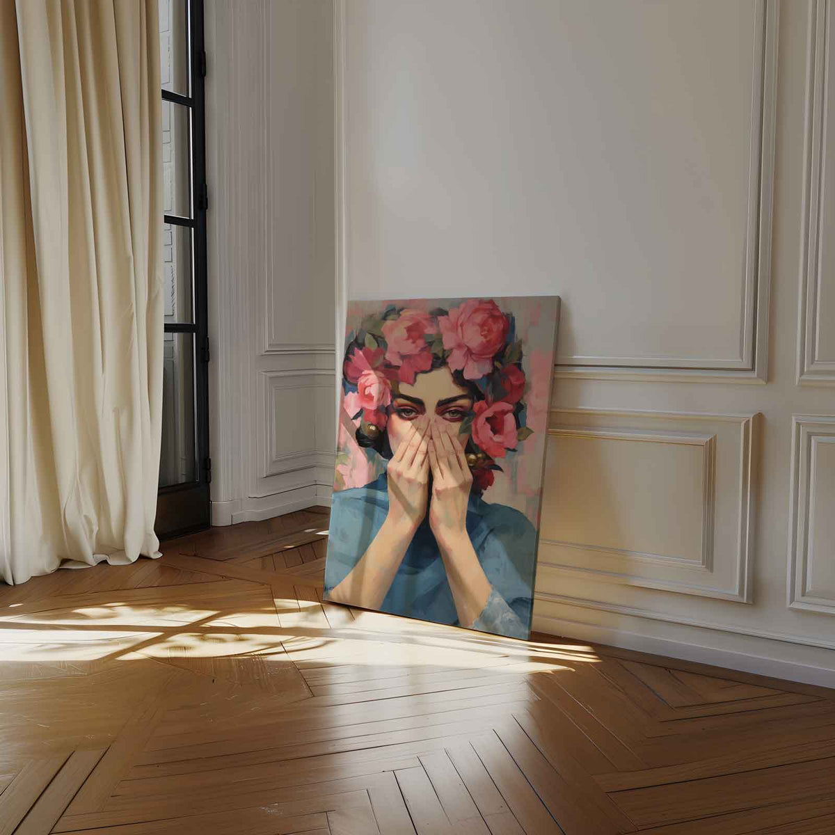 Bloemige Mystiek – staand kunstwerk voor modern interieur