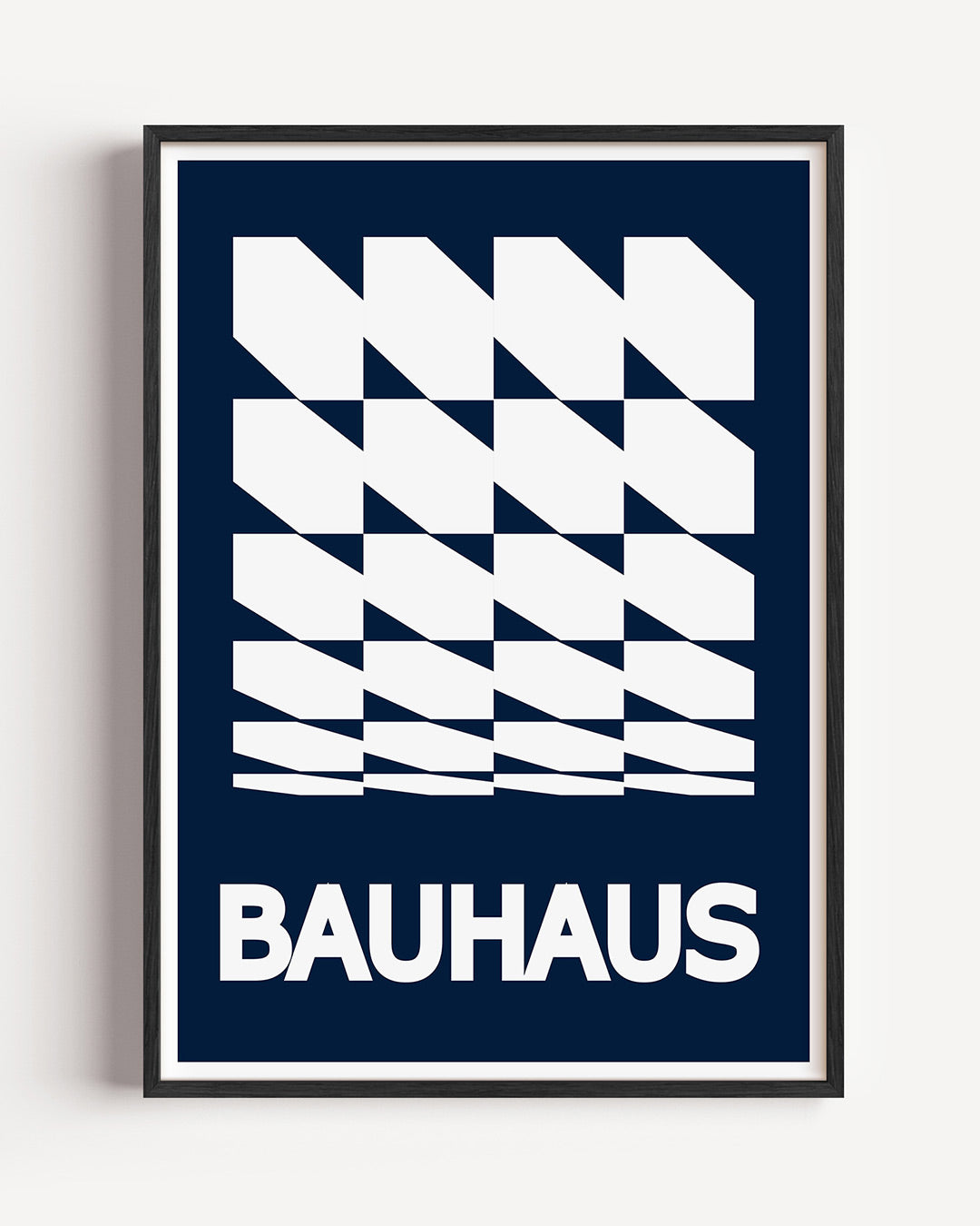 Vormritme en lijnen – staande Bauhaus poster als wanddecoratie