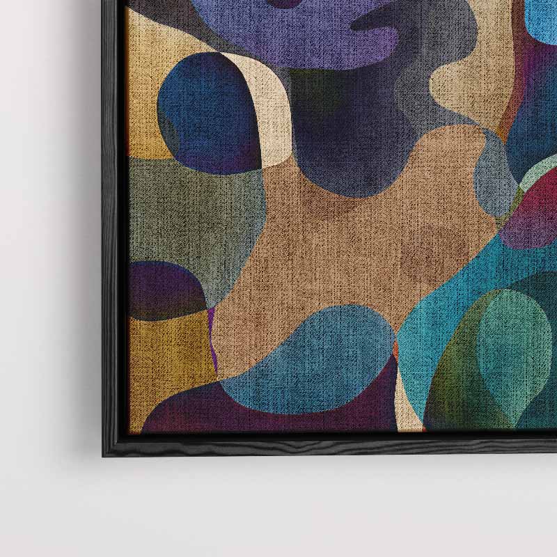 Kleurrijke Dans van Abstracte Vormen – modern portret kunstwerk van WallArtistic