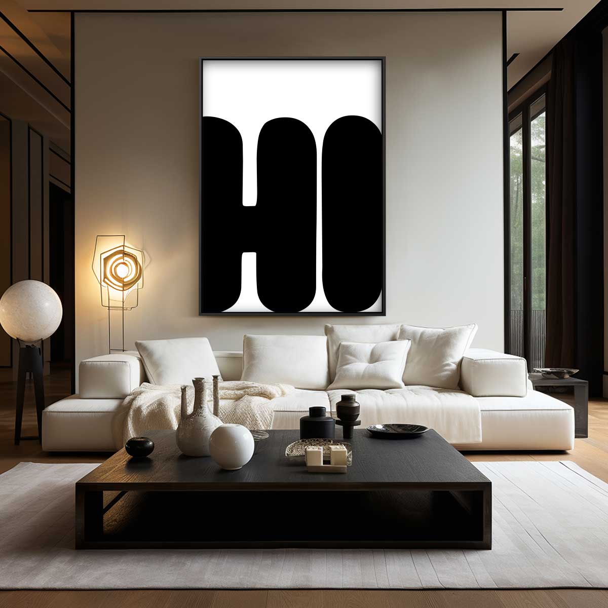 Moderne Typografie – dibond wanddecoratie in staand formaat