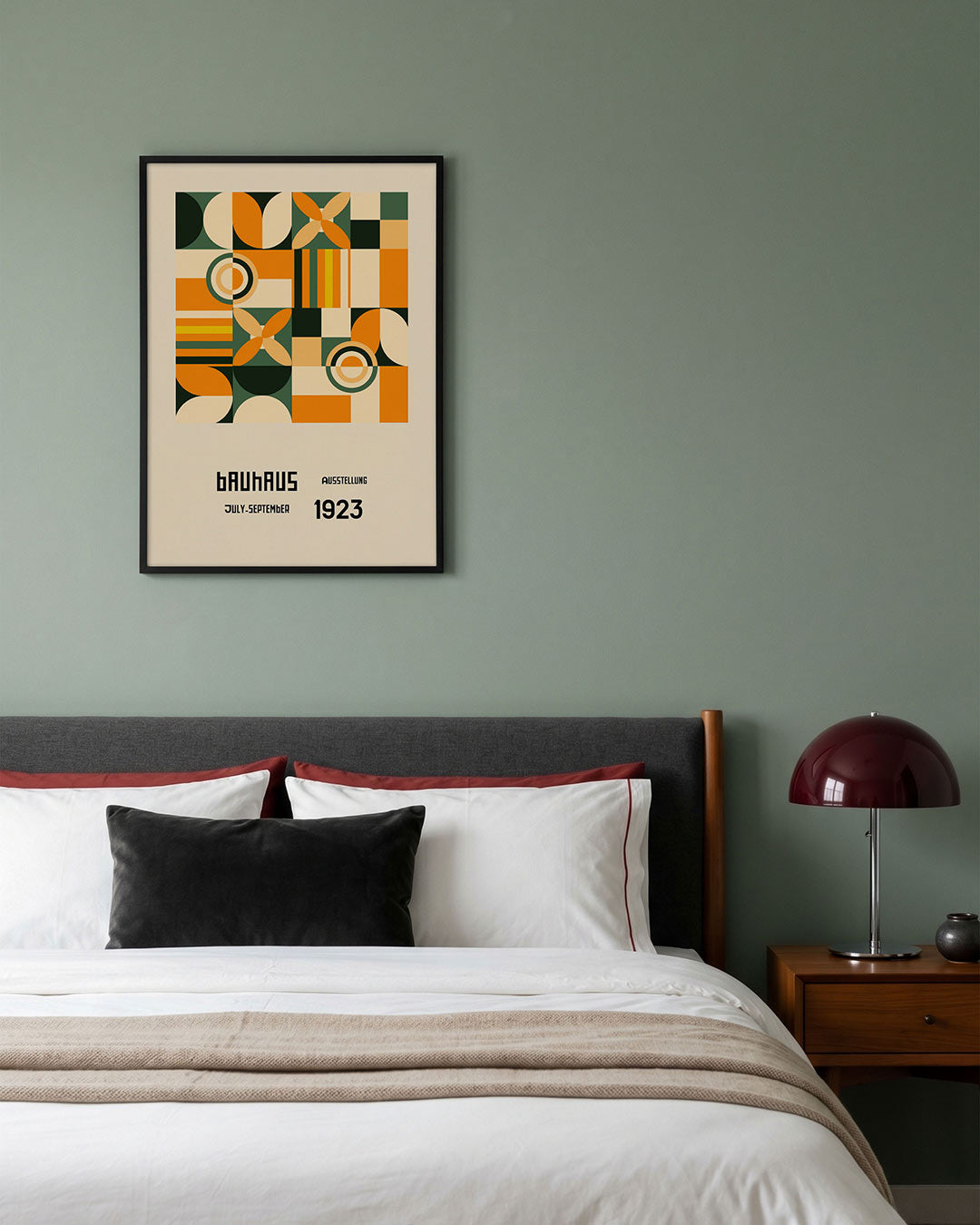 Vormritme en kleur – geometrische poster in Bauhaus-stijl van WallArtistic