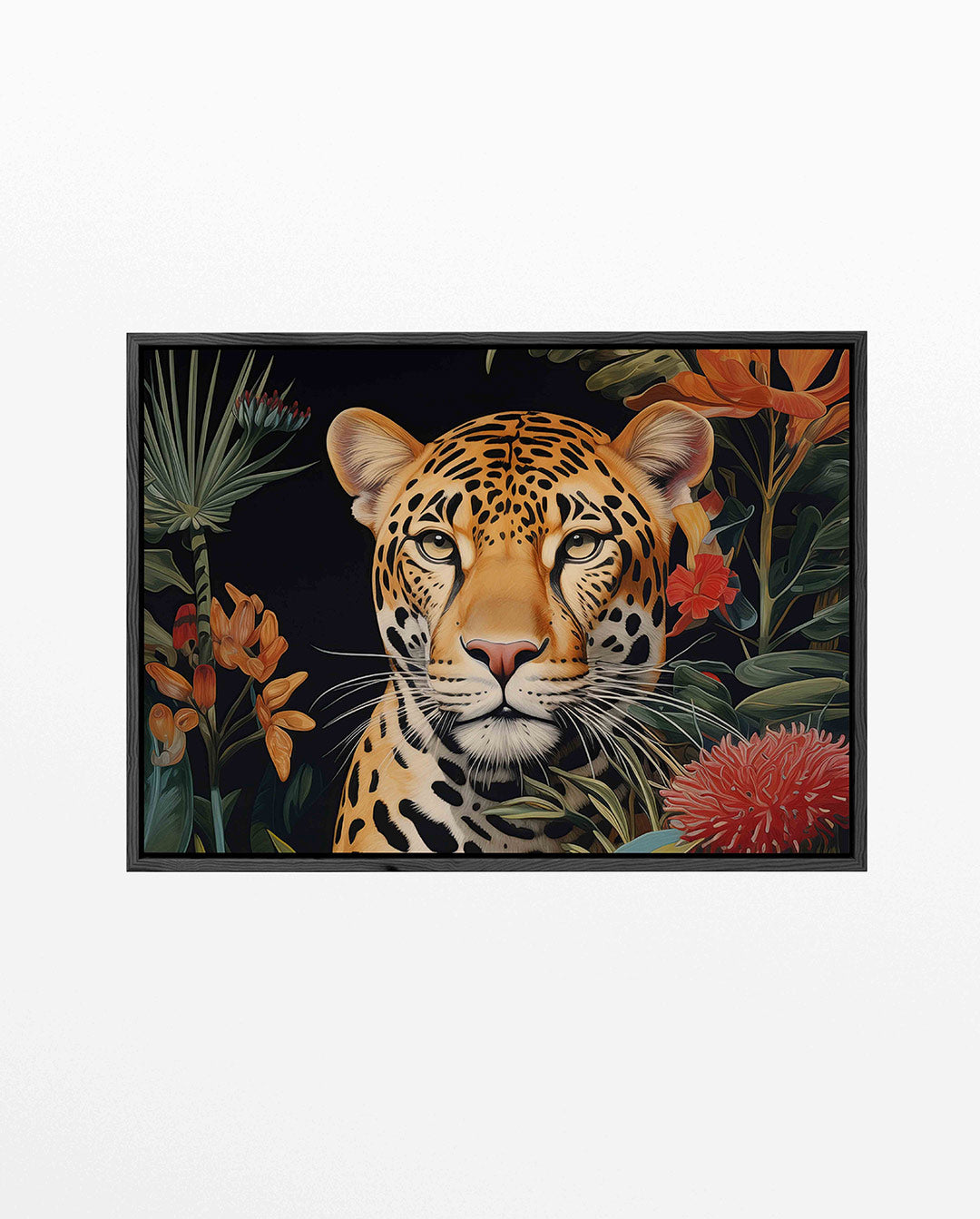 Dierlijke elegantie – liggend jungle kunstwerk